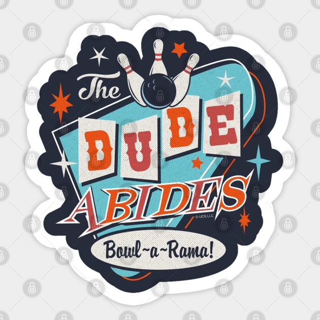 The Dude Bowl-a-Rama (Universal © UCS LLC) Sticker by Alema Art